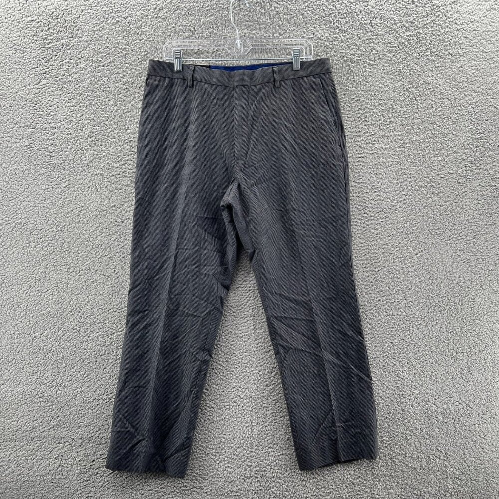 New Banana Republic Pants Mens 34 X 30 Non Iron Tailored Slim Fit Black Gray
